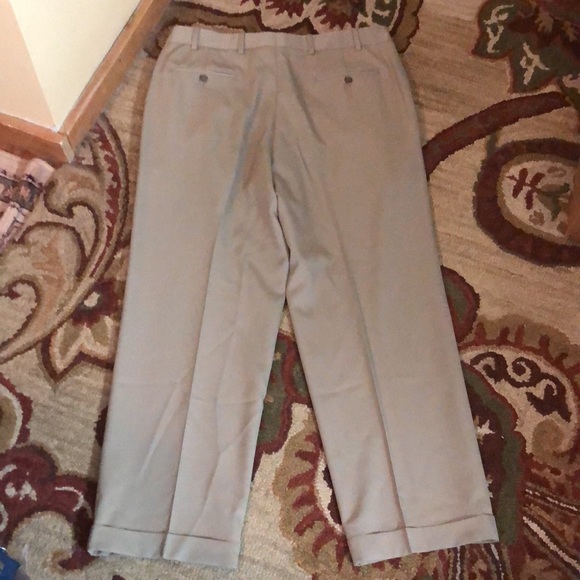 Vtg BROOKS BROTHERS 346 Trousers Size 36”W 28”L Tan Pleat 100% Wool Career $195 - Picture 12 of 16